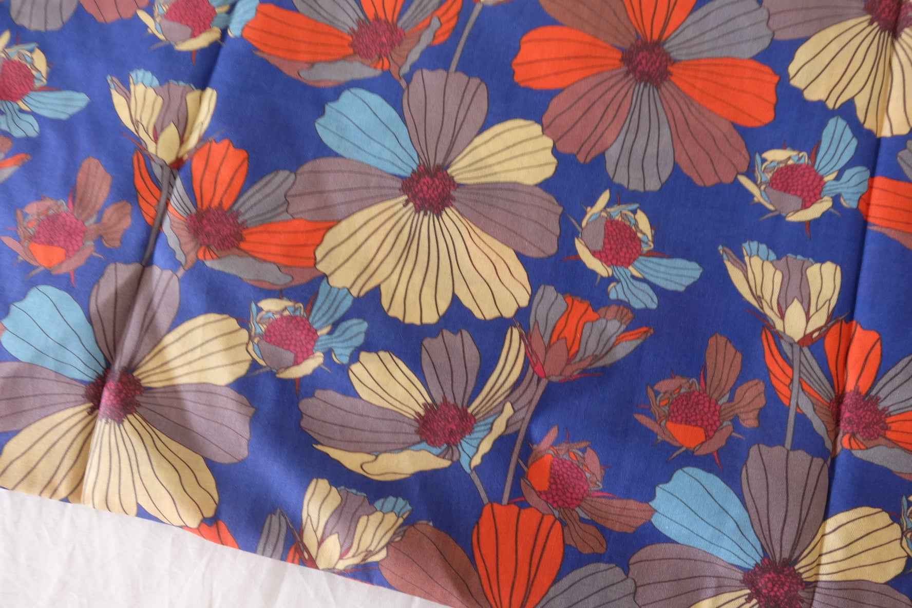 Bold Floral Cotton Lawn Fabric – 3.3 yd