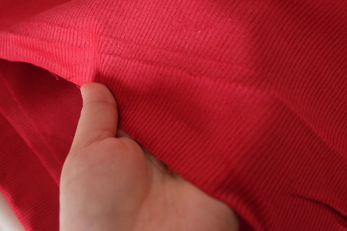 Scarlet Cotton Corduroy – 2.2 yd