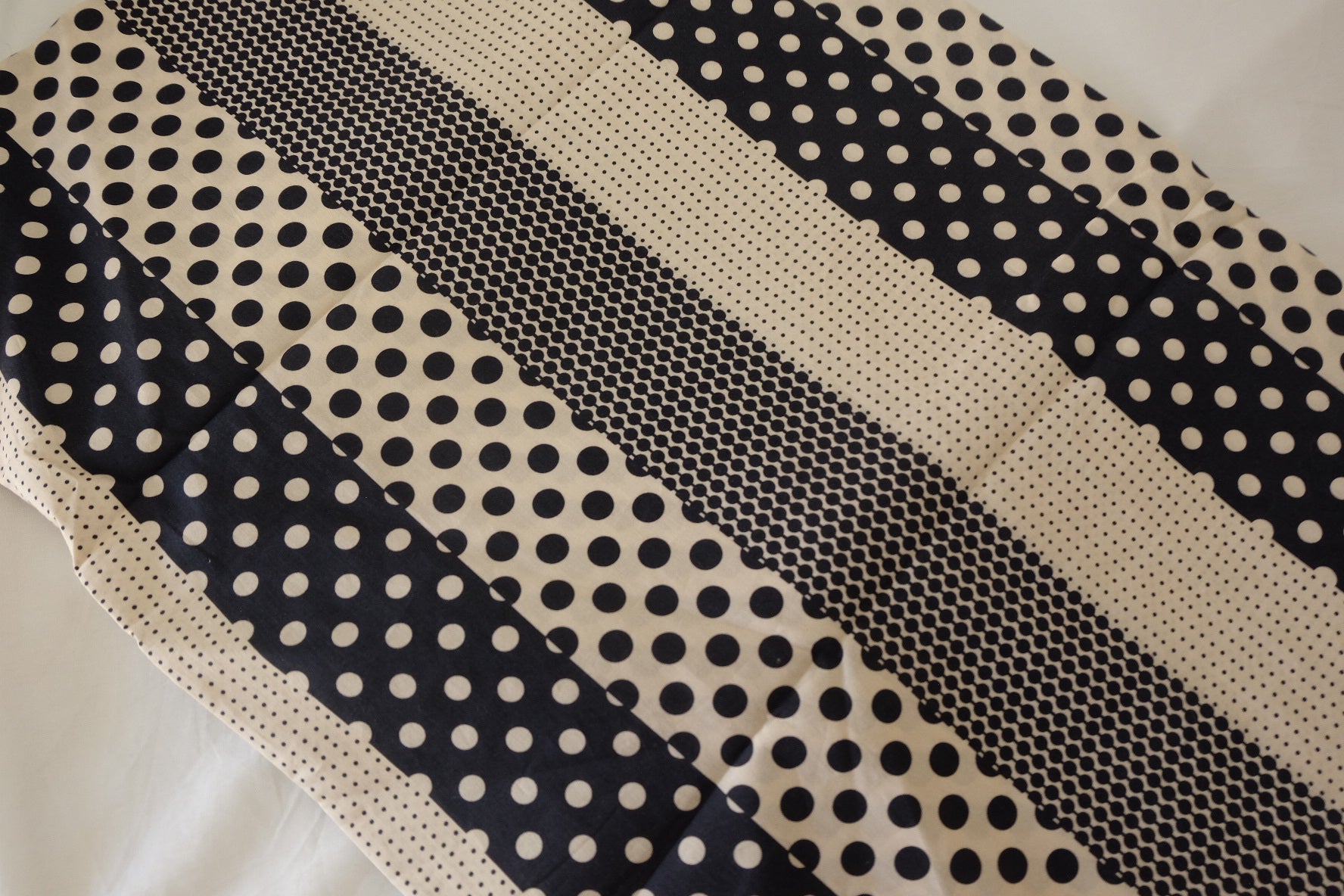 Black & White Geometric Polka Dot Cotton Fabric – 2.2 yd