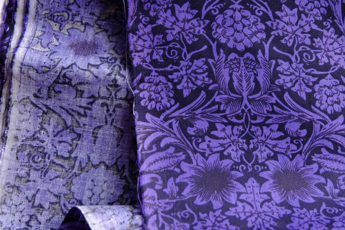 Violet Botanical Cotton Poplin — 2.2 yd