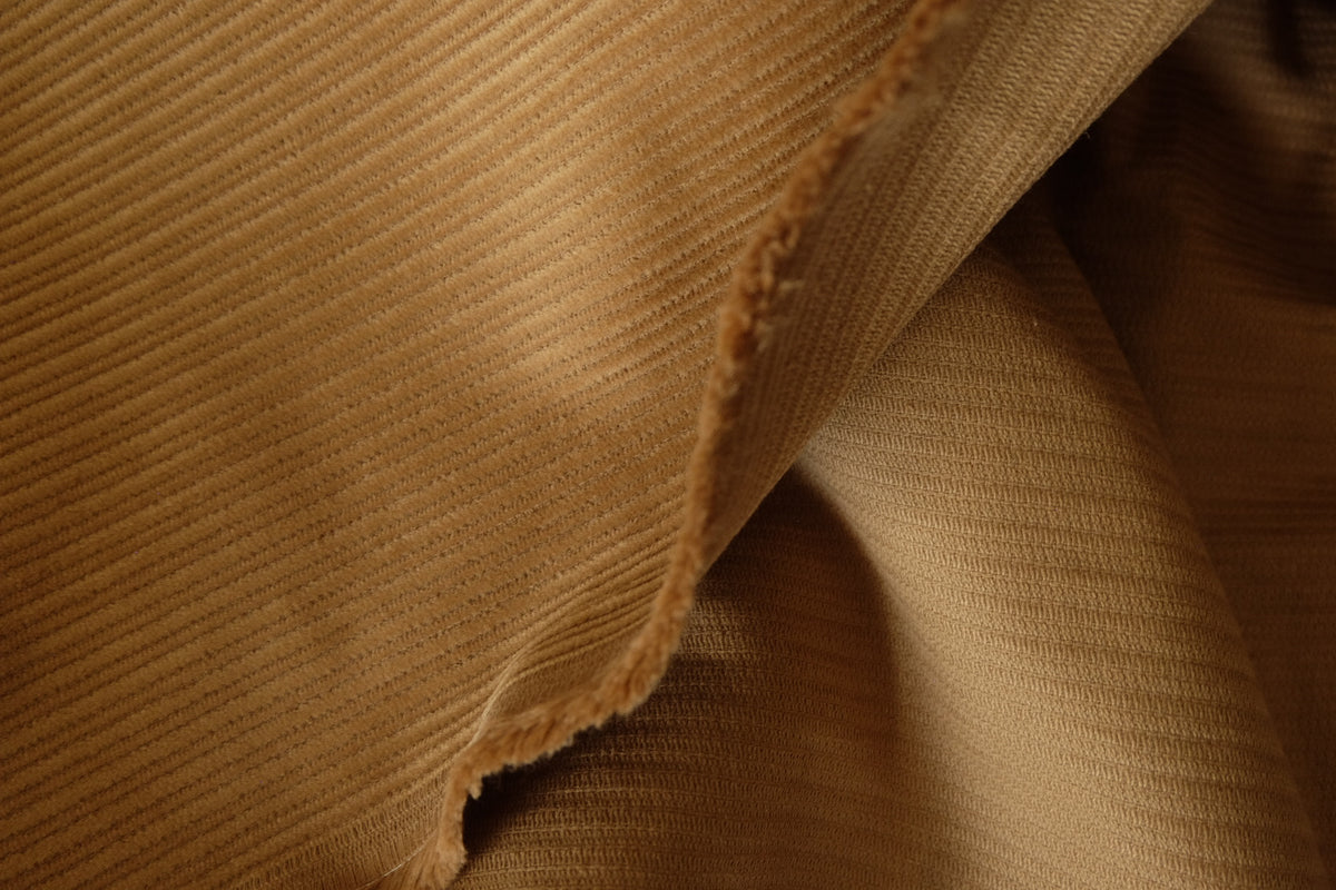 Golden Camel – Variegated Rib Cotton Corduroy Fabric | 2.2 Yards
