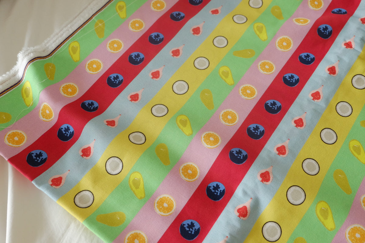 Fruit Stripe Linen Cotton – 2.2 yd