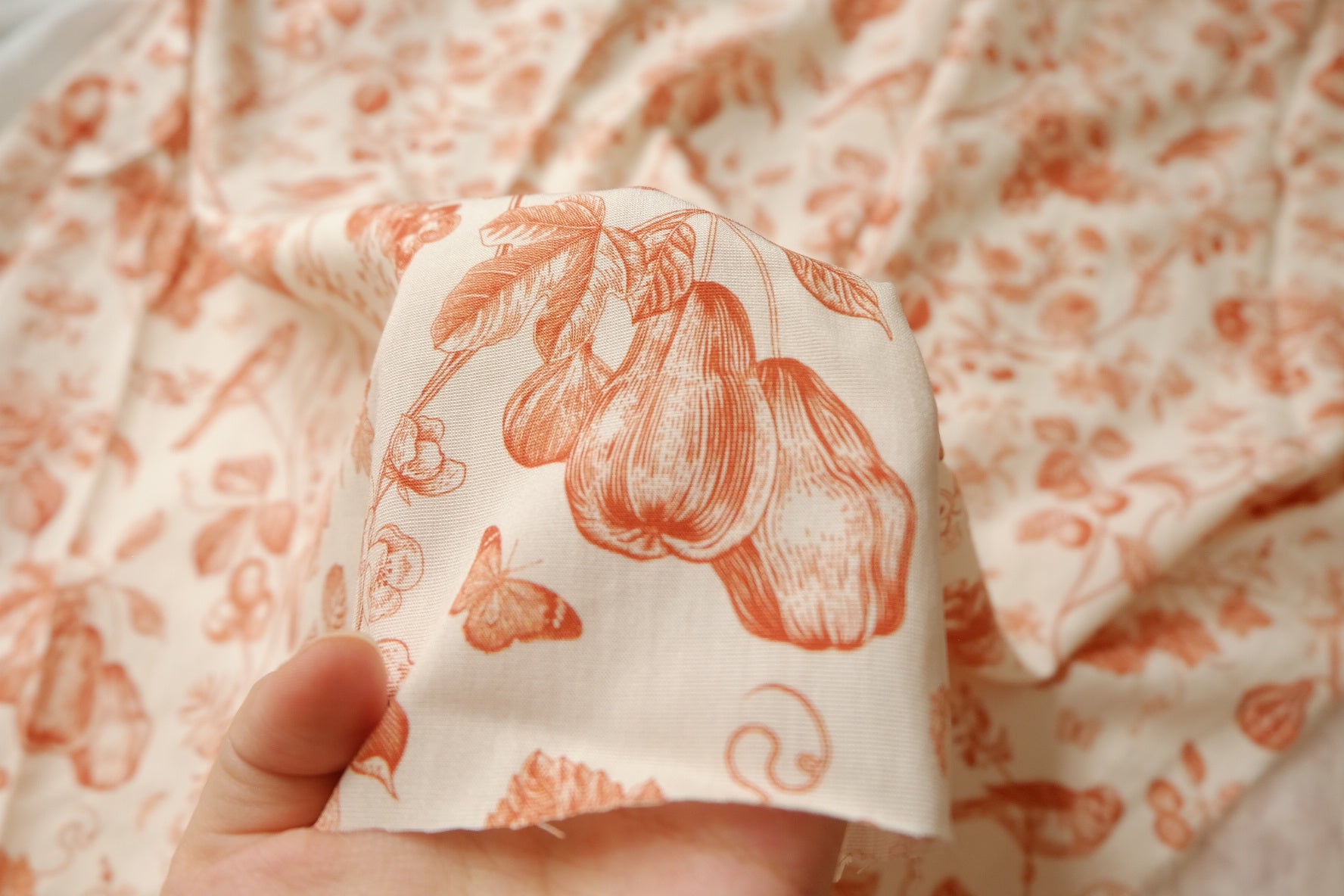 Toile Fruit & Bird Tencel Linen Blend, 1.6 Yards