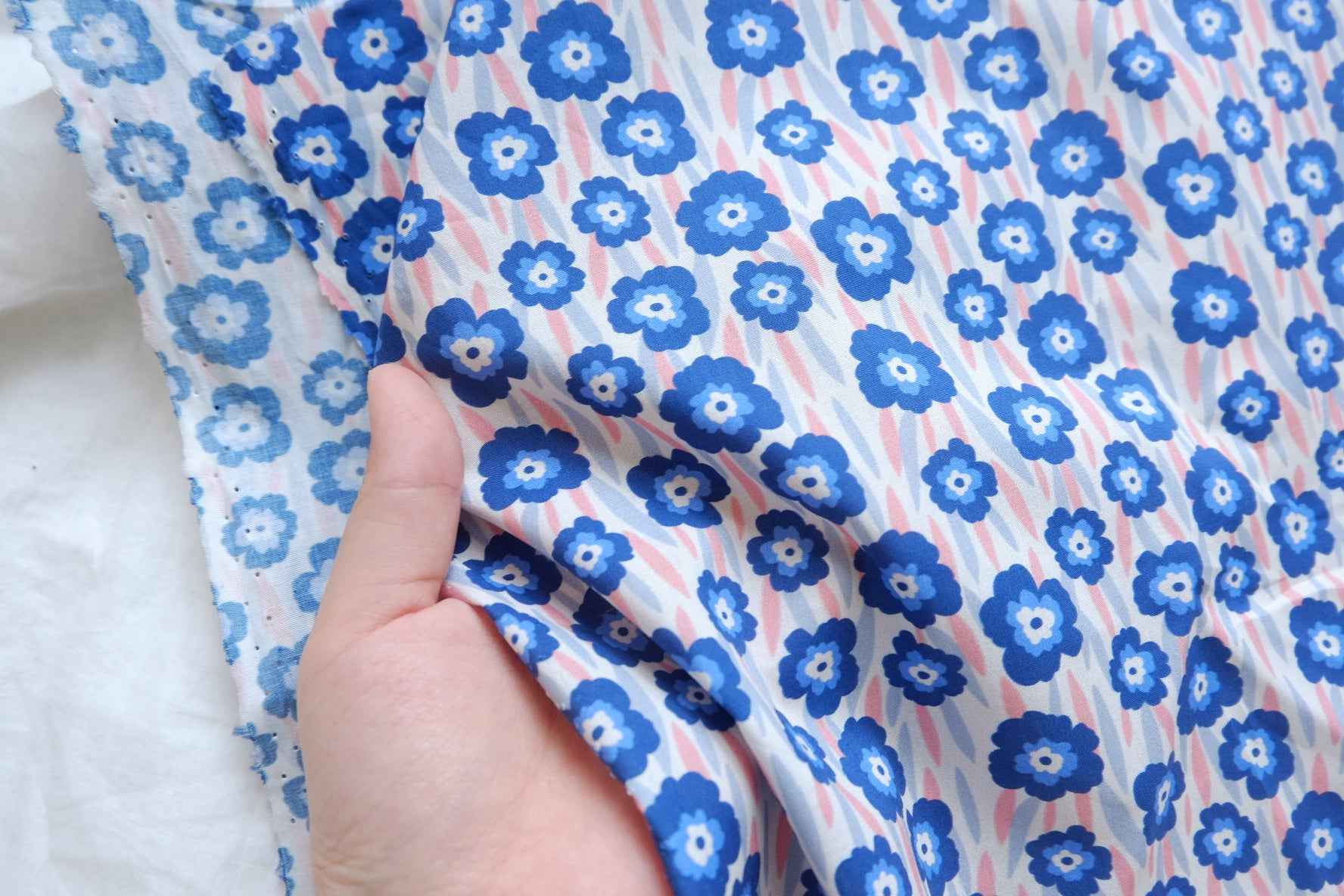 Double-Border Embroidered Cotton Linen Nylon Fabric - 3.28 yd