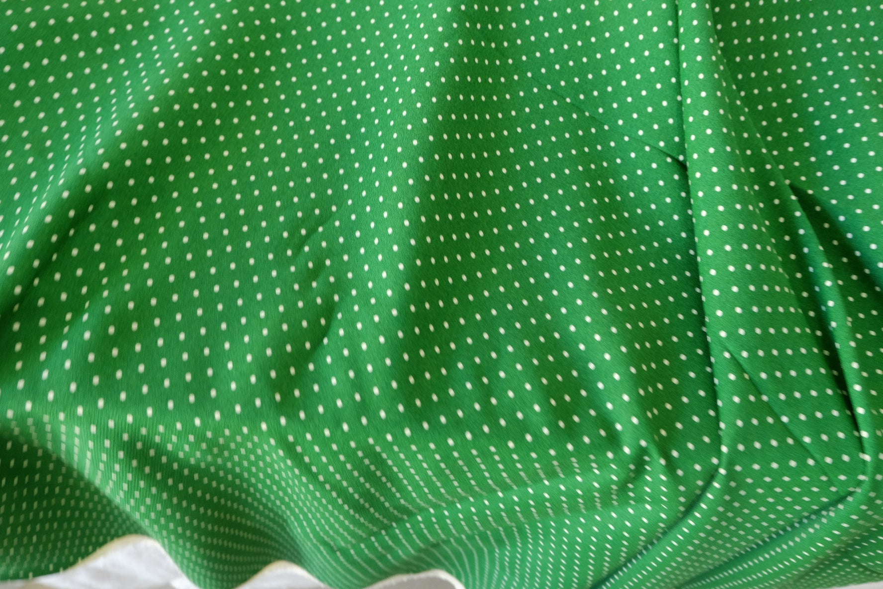 Green Polka Dot Viscose Rayon Fabric – 3.3 yd