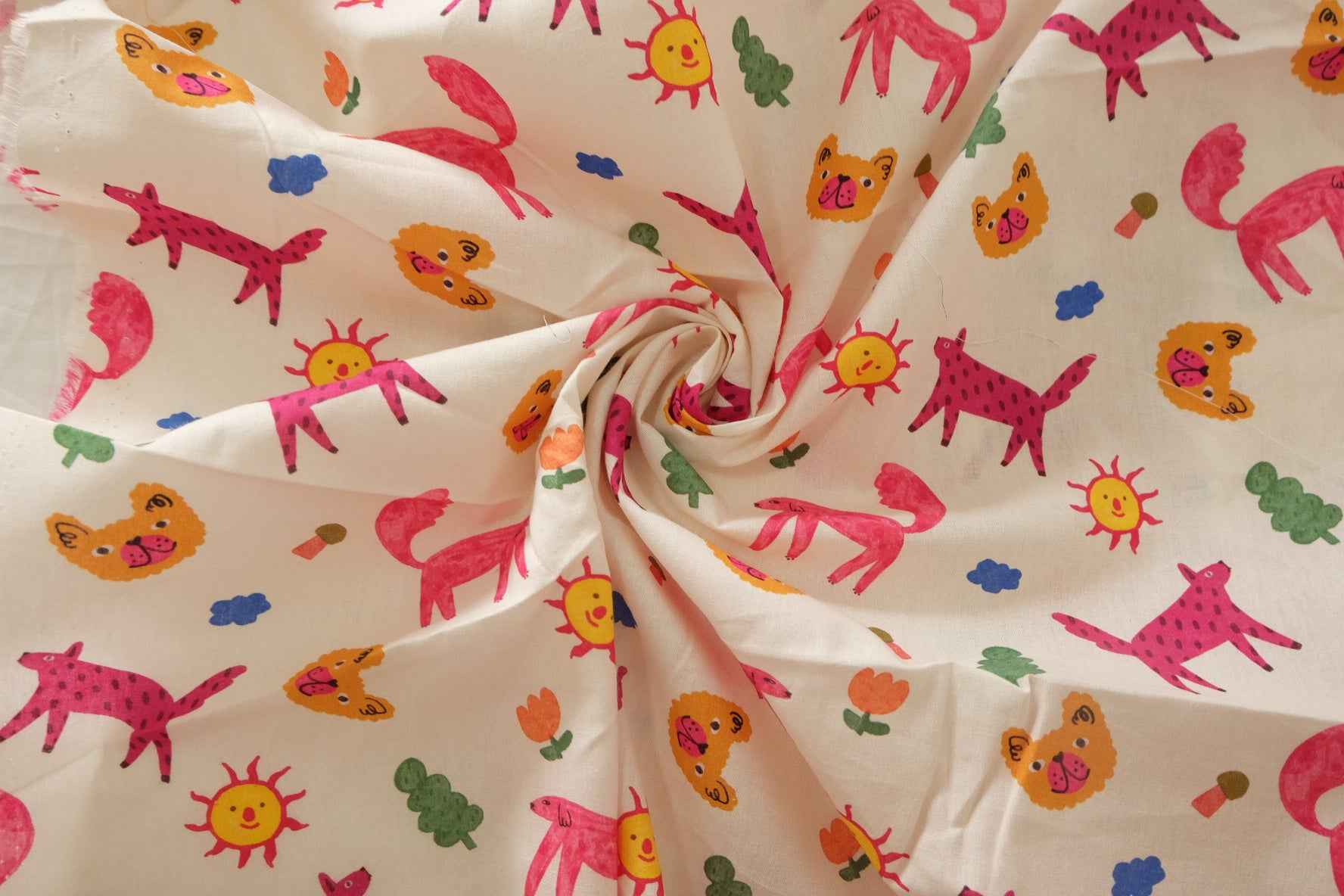 Playful Animal Cotton Lawn — 1.64 yd