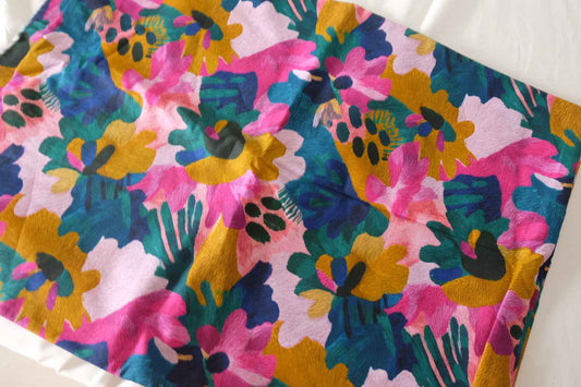 Bold Painterly Floral Cotton Fabric – 2.2 Yards