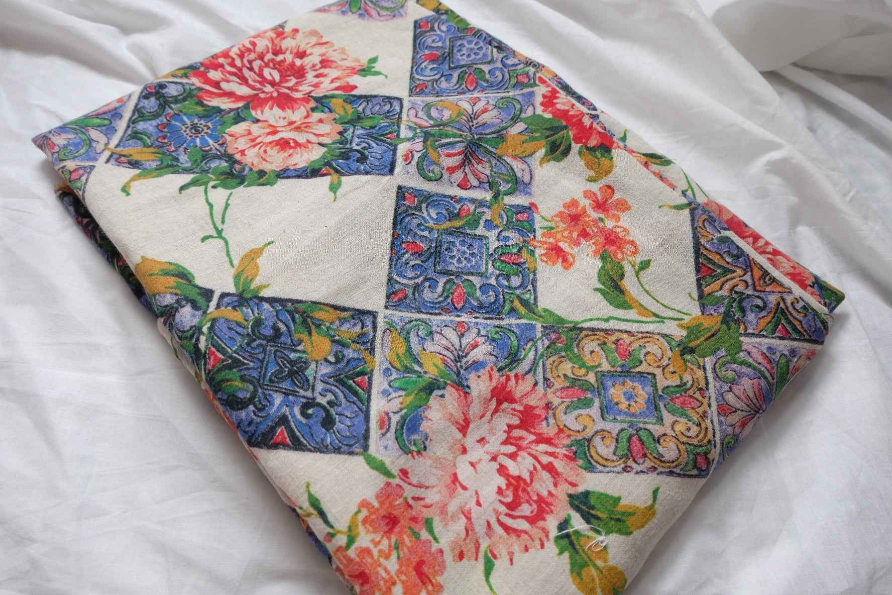 Washed Cotton Linen Fabric, Soft Lightweight Dress Weight, 2.19 Yards