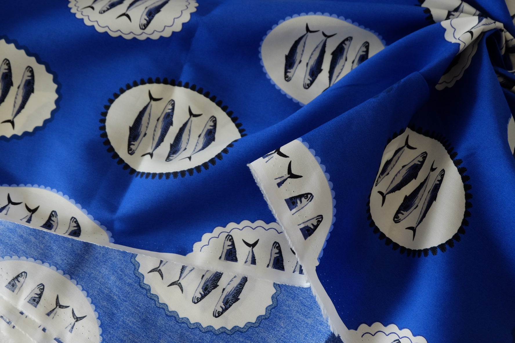 Blue Sardine Cotton Sateen – 2.2 yd