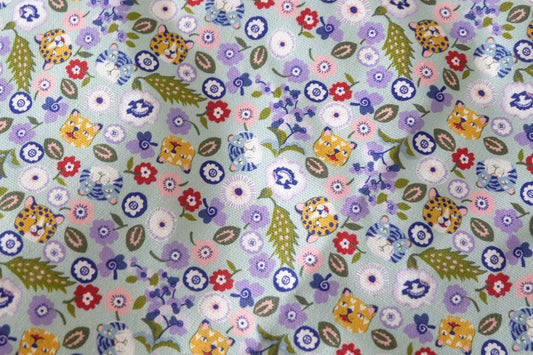 Cat Garden Heavy Cotton Canvas Fabric – 1.1 Yard