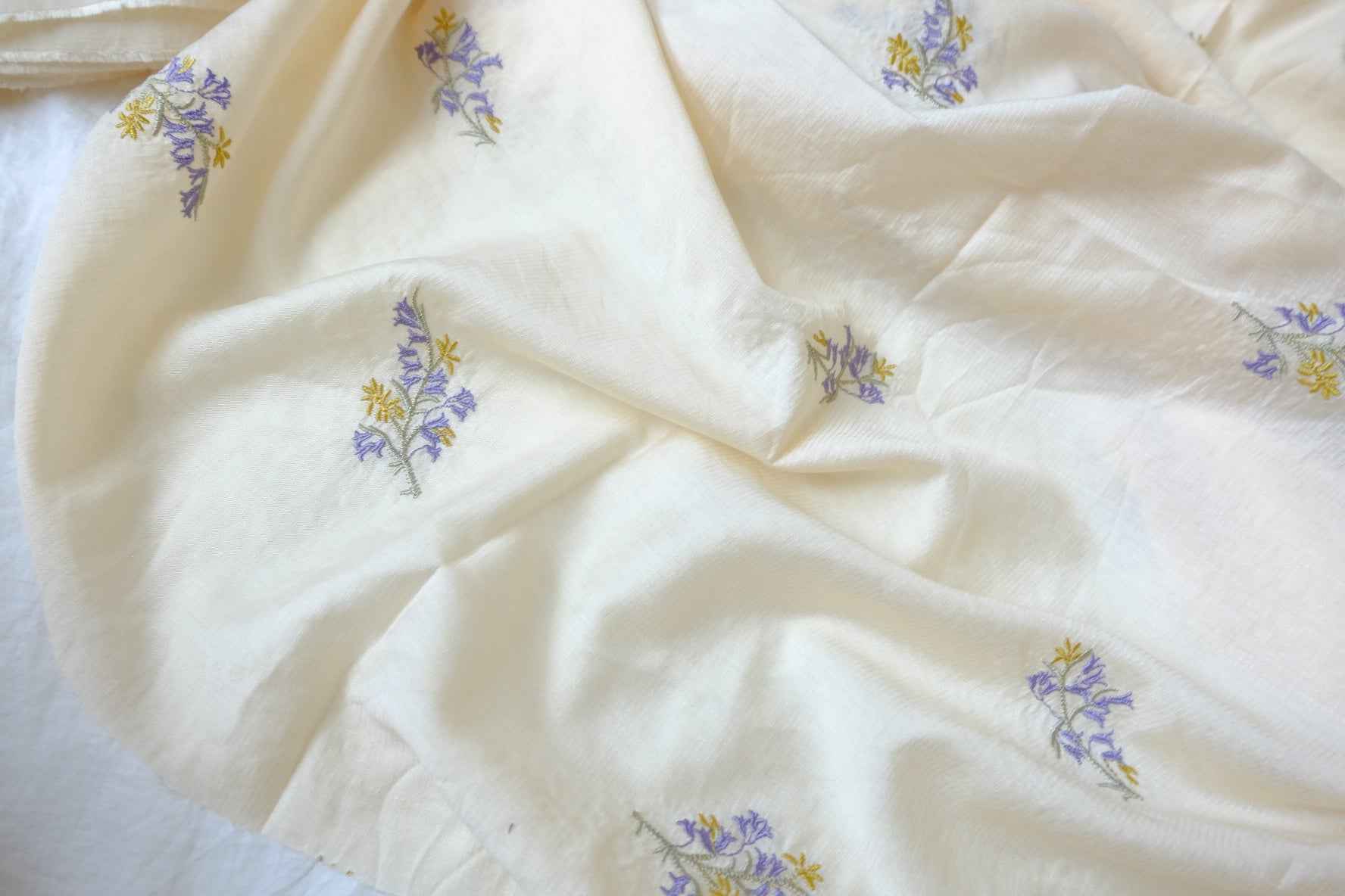 Embroidered Tencel Cotton Lightweight Fabric — 3.28 yd