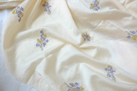 Embroidered Tencel Cotton Lightweight Fabric — 3.28 yd
