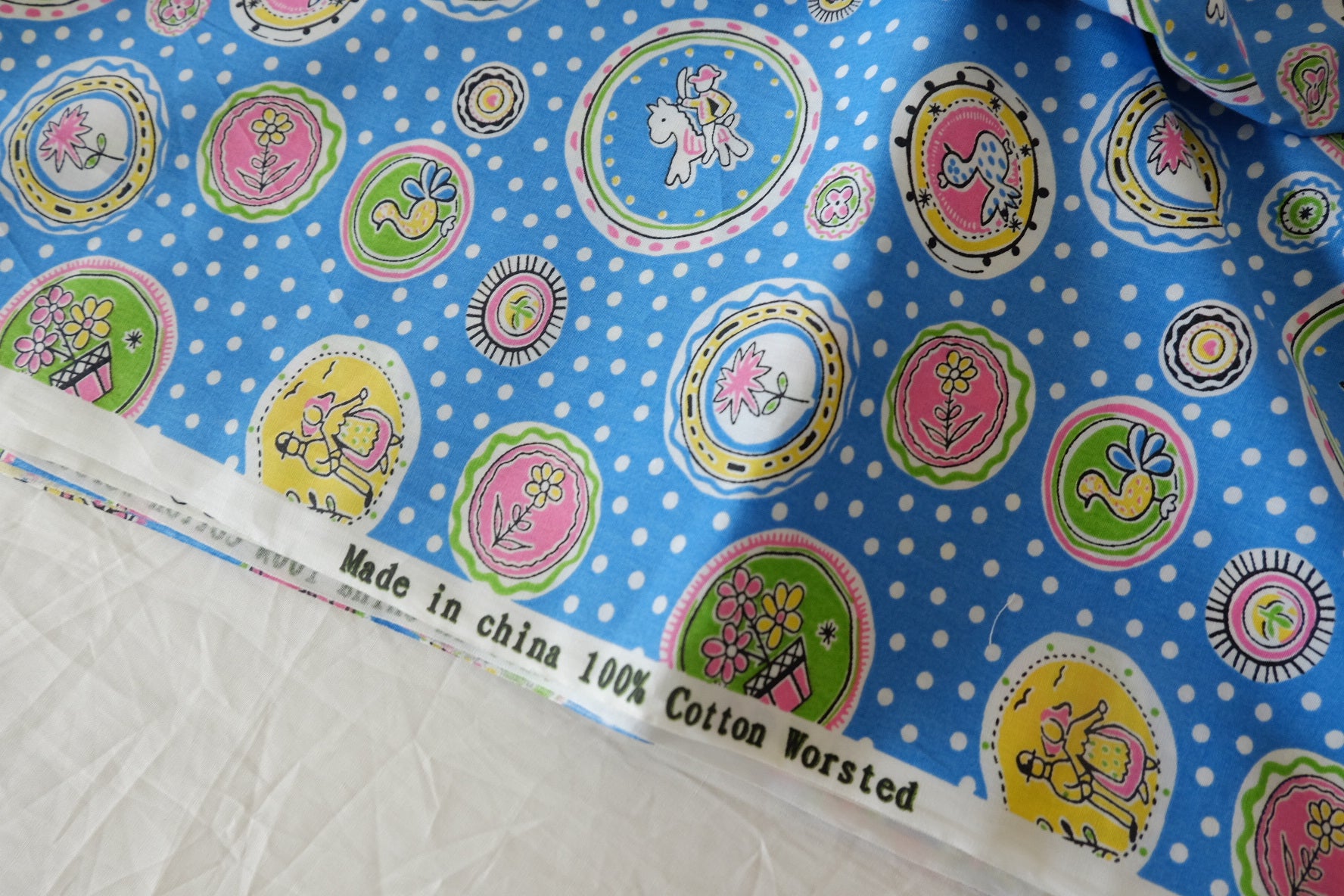Storybook Medallion Cotton Cloth — 2.19 yd