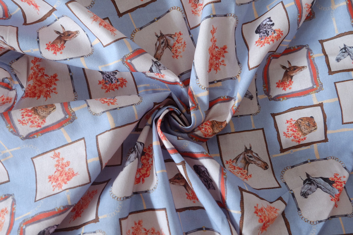 Equestrian Portraits Soft Cotton Print – 2.19 yd