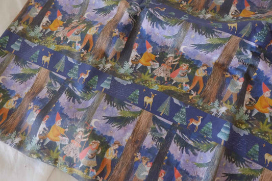 Enchanted Forest Storybook Cotton Twill Fabric – 2.2 yd