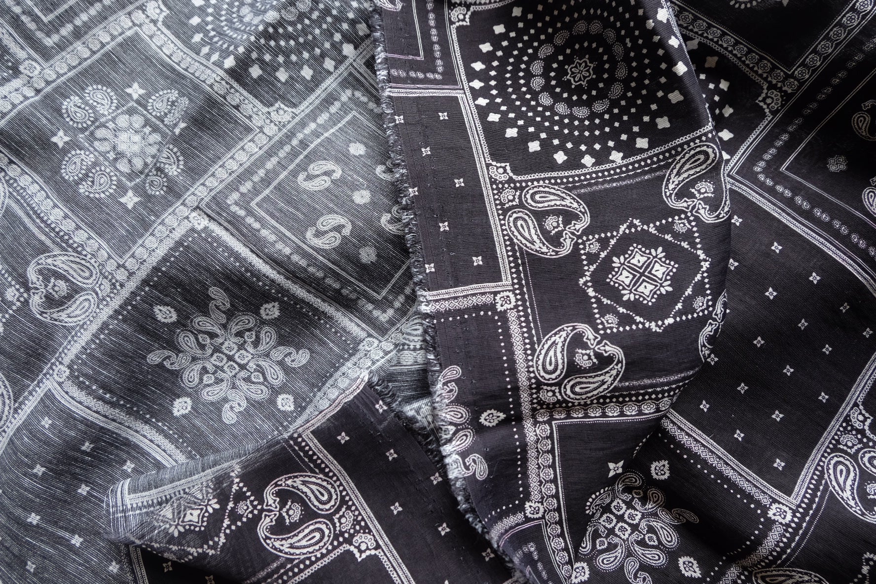 Black Bandana Tencel Ramie Blend – 2.2 yd