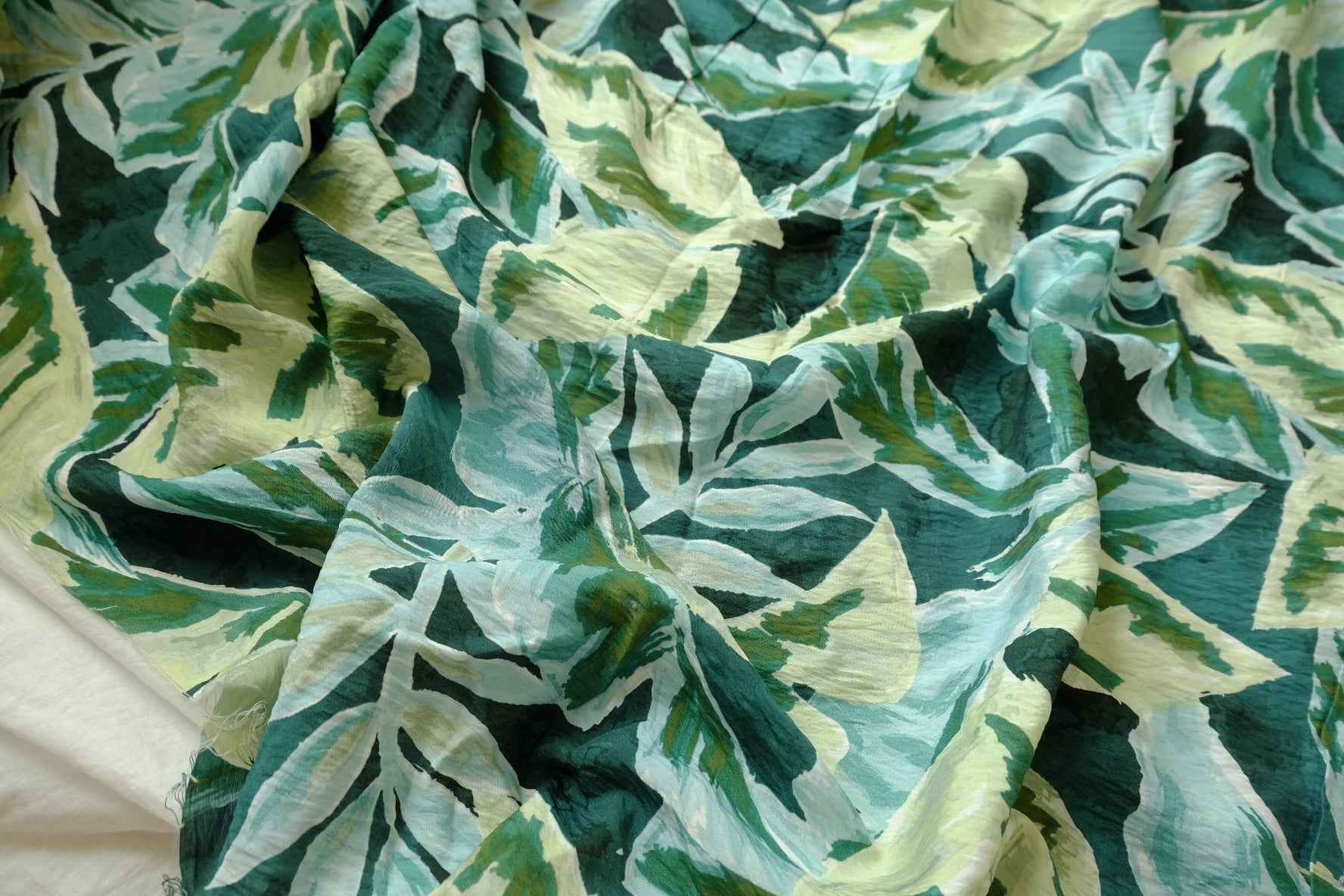 Green Botanical Tencel Cotton Fabric - 3.28 yd