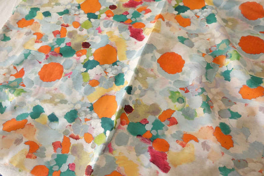 Watercolor Abstract Tencel Linen Blend Fabric – 2.2 yd