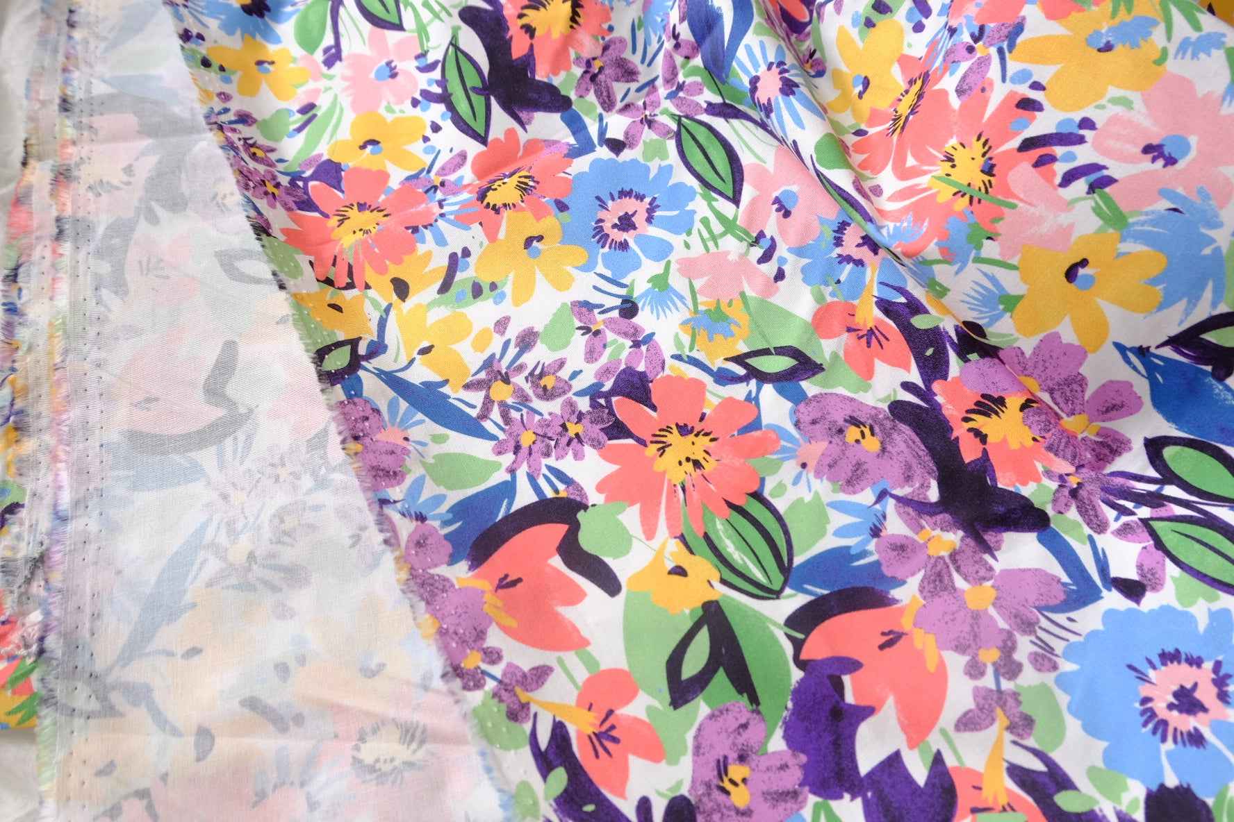 Bright Garden Cotton Poplin Fabric - 3.28 yd