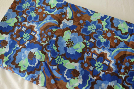 Structured Cotton Linen Floral Print Fabric – 3.3 yd