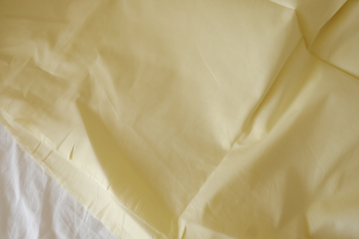 Butter Yellow – Crisp High-Density Cotton Poplin Fabric – 2.19 yd