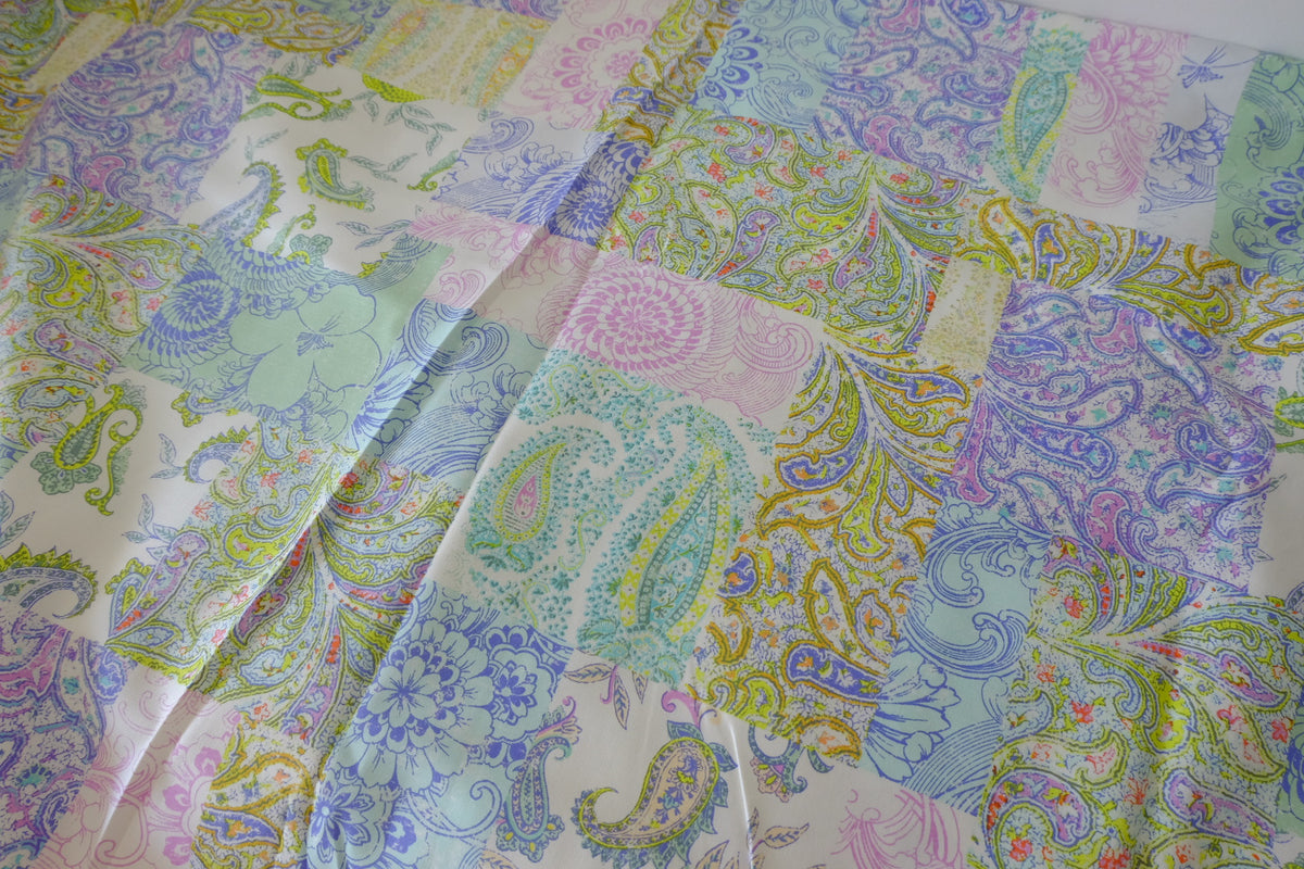 Pastel Paisley Printed Cotton Denim – 2.19 yd