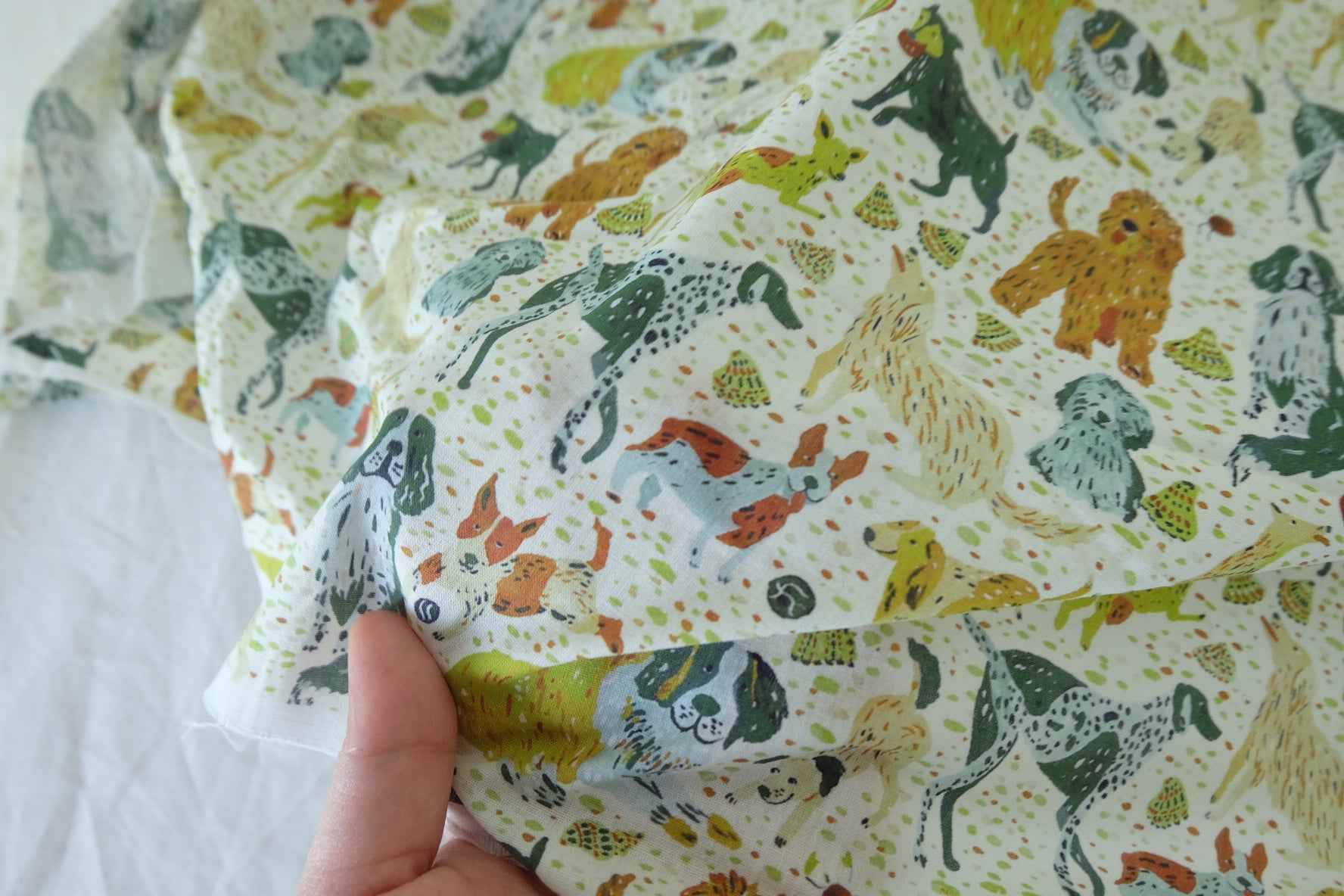 Storybook Dogs 60s Cotton Poplin Fabric – 3.8 yd