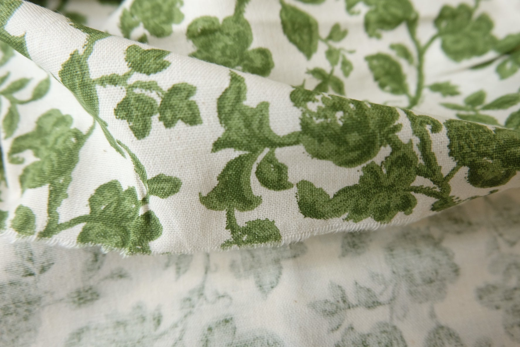 Olive Vine Cotton Linen, 1.6 Yards
