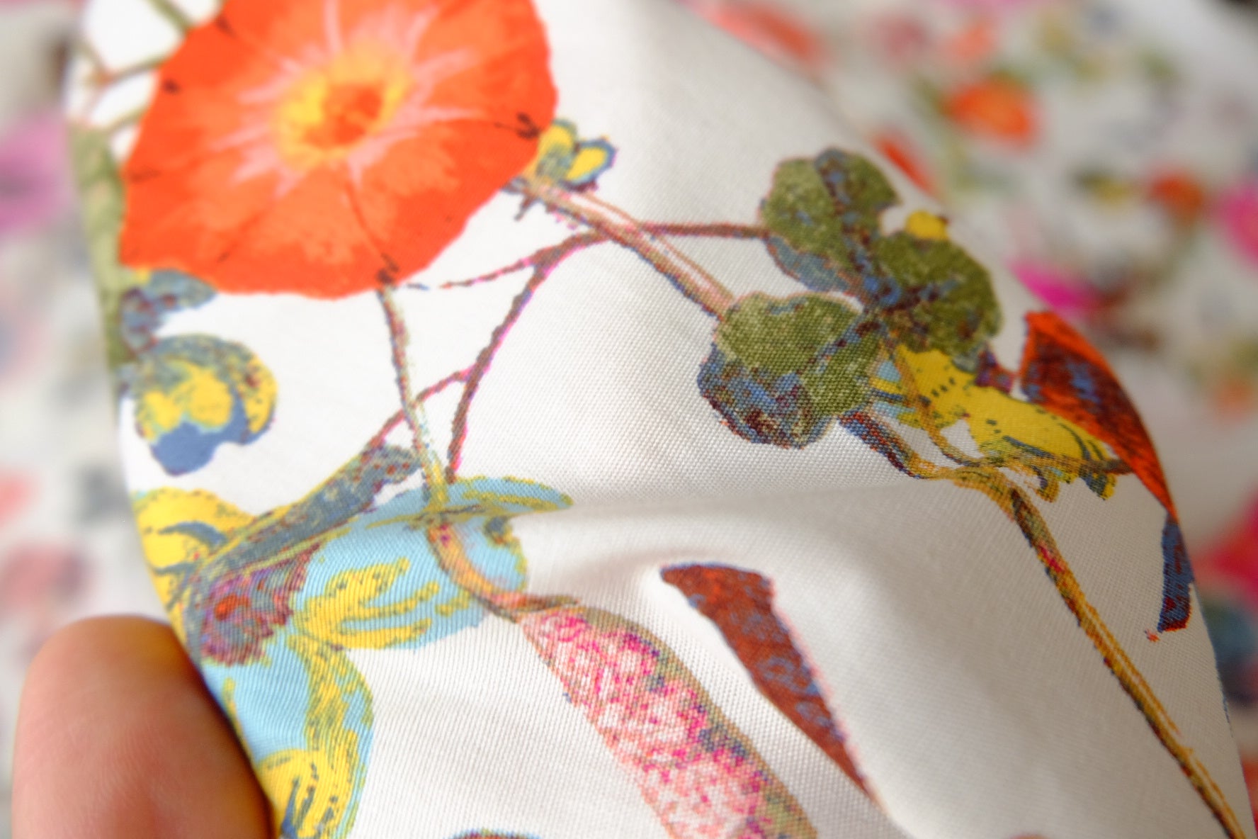 Vibrant Botanical Floral Cotton Poplin (2.2 Yards)