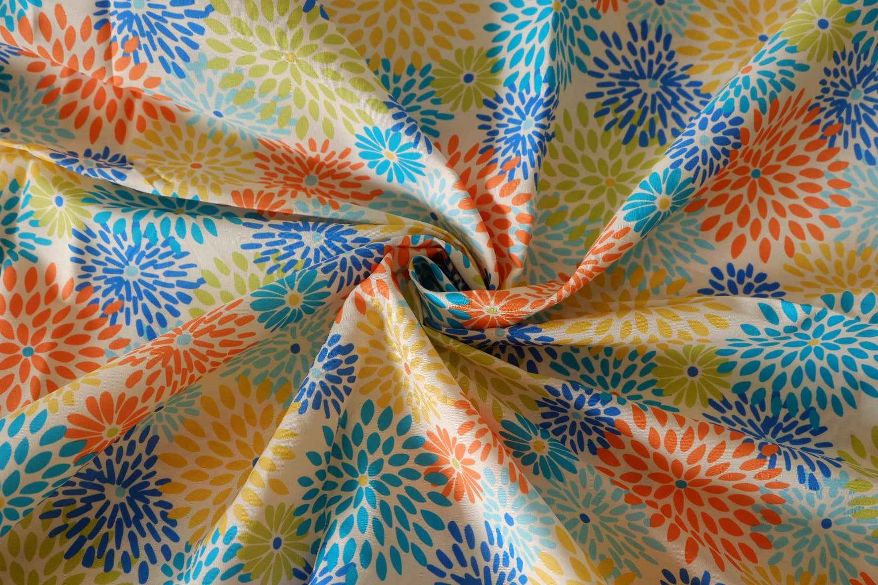 Colorful Firework Floral 40s Cotton Poplin Fabric – 2.2 Yards