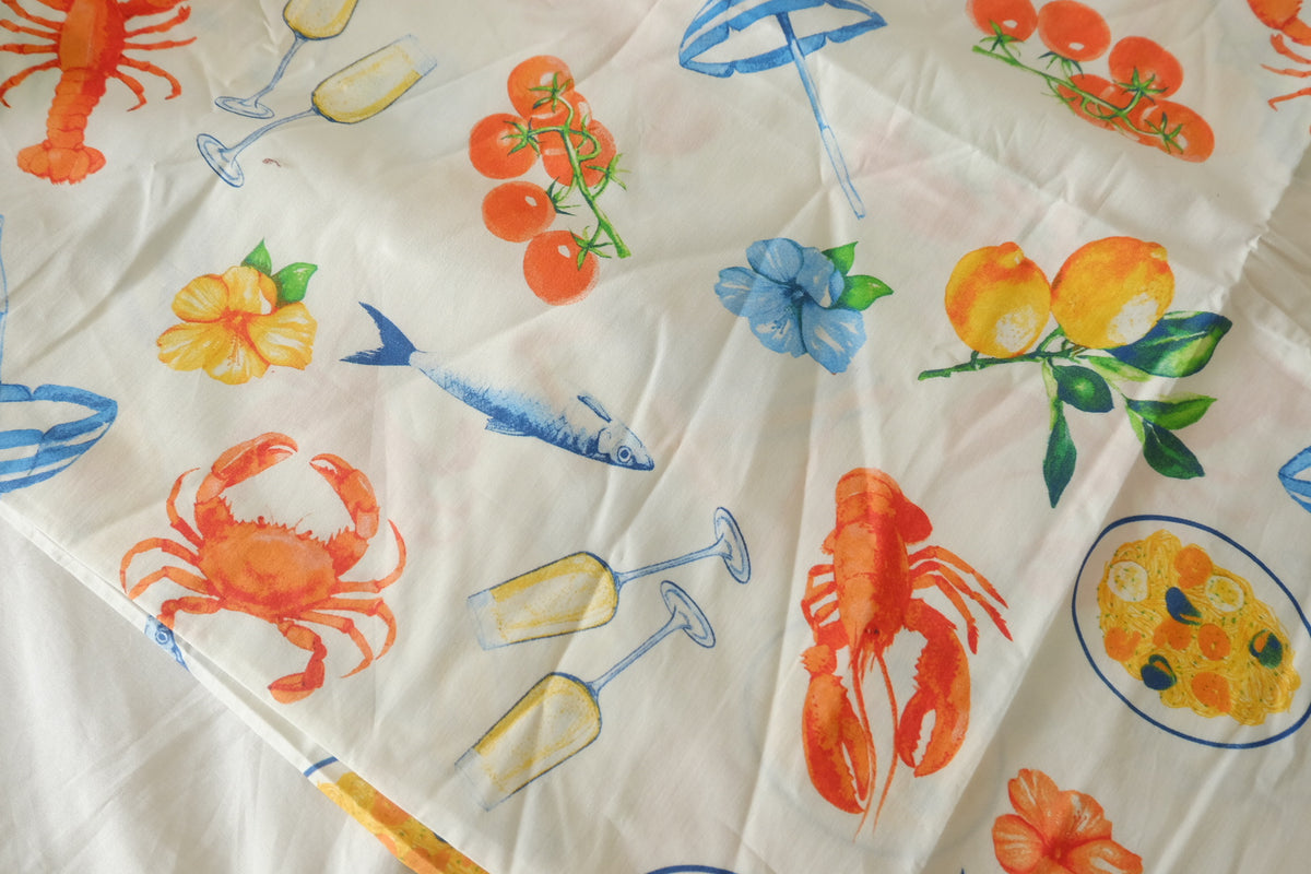 Seaside Picnic Cotton Poplin – 1.9 yd