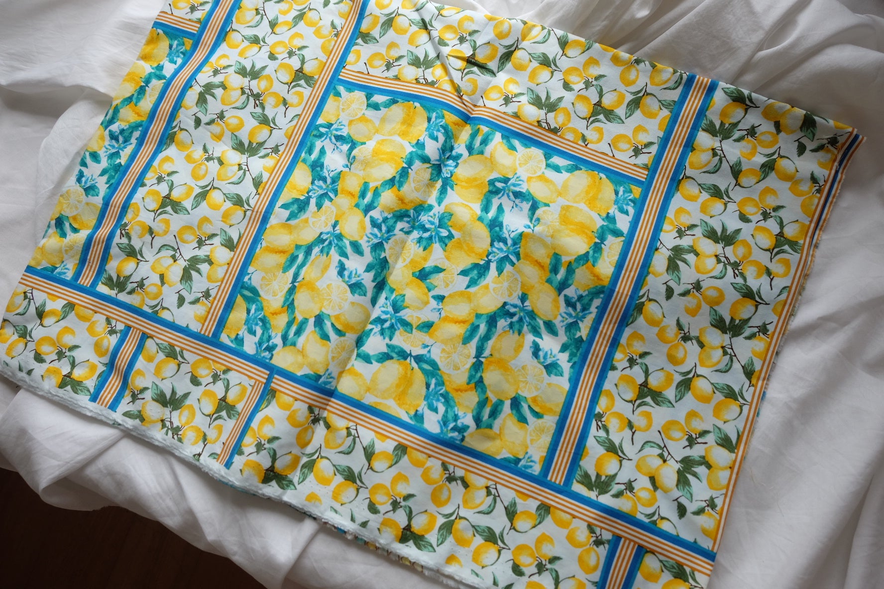 Lemon Panel Cotton Poplin – 2.2 yd