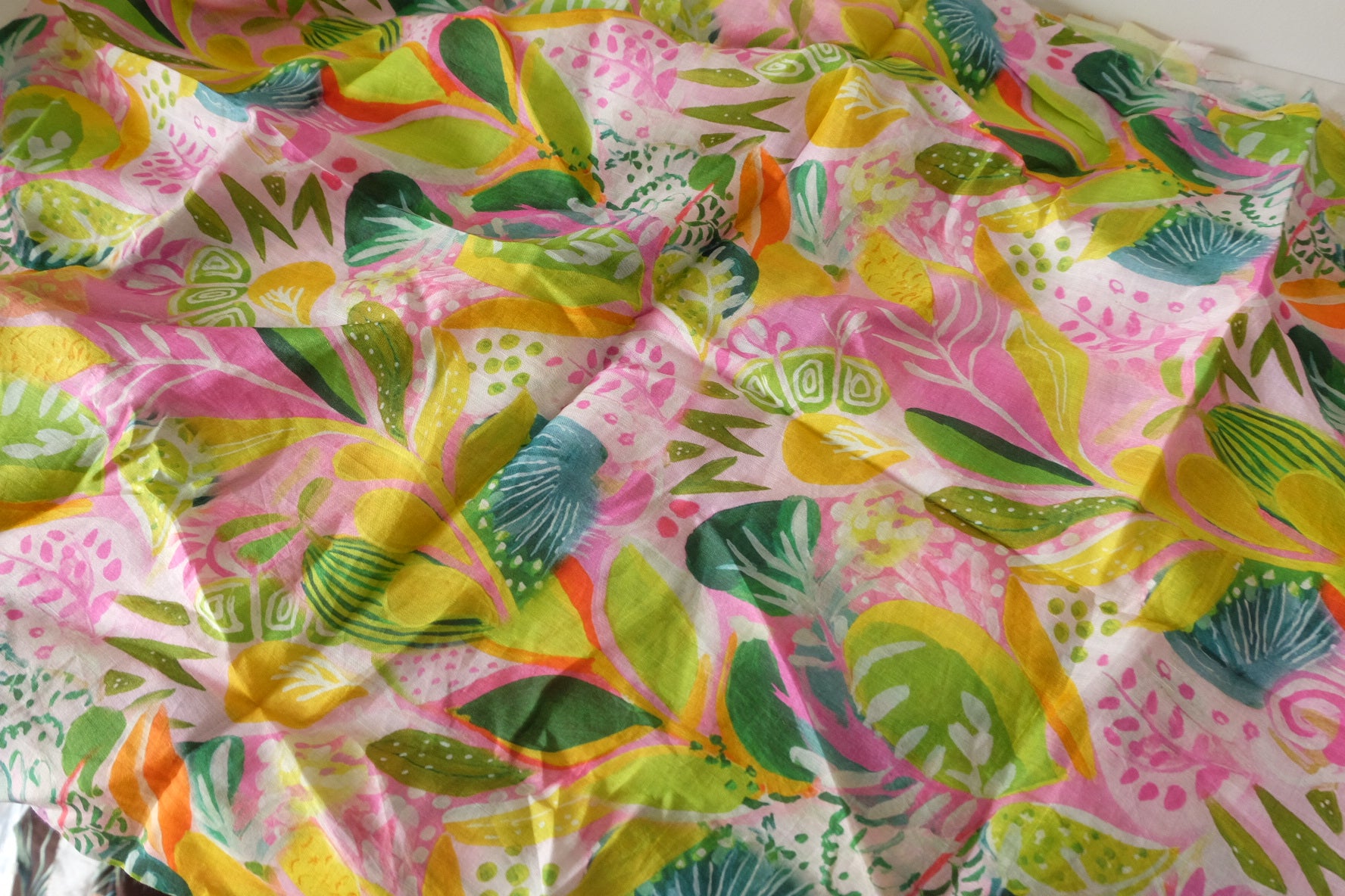 Tropical Garden Print Pure Ramie – 1.97 yd
