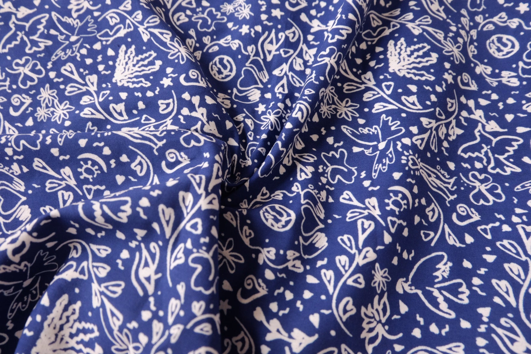 Peace & Doodle Cotton Poplin Fabric, 1.64/2.19 Yards