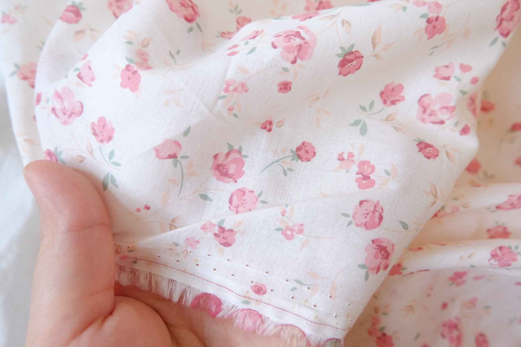 Soft Pink Rose Cotton Lawn Fabric — 2 yd