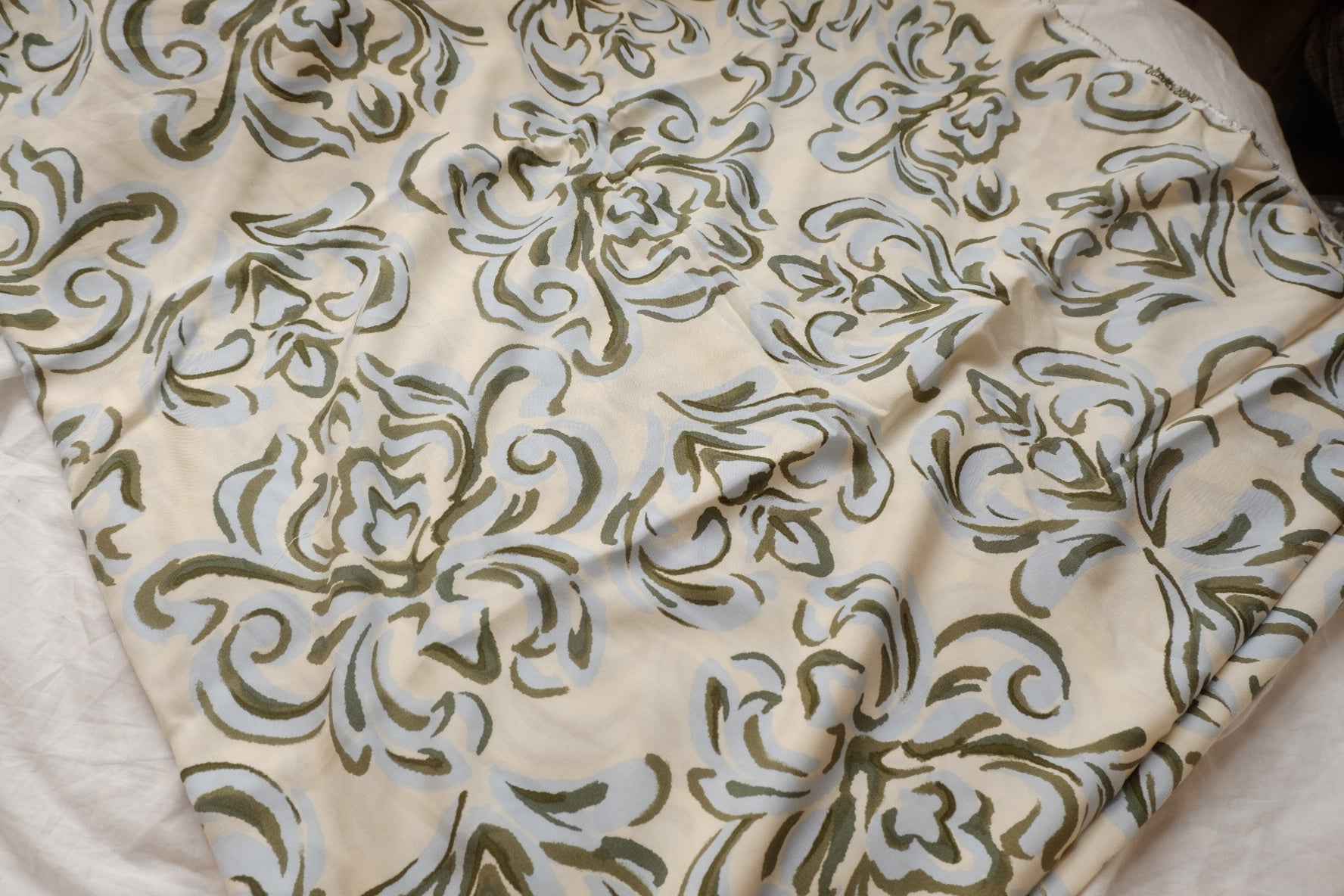 Soft Abstract Rayon Fabric, Cool Drape for Dresses & Summer Pants, 1.64 Yards