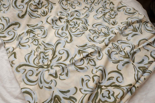 Soft Abstract Rayon Fabric, Cool Drape for Dresses & Summer Pants, 1.64 Yards