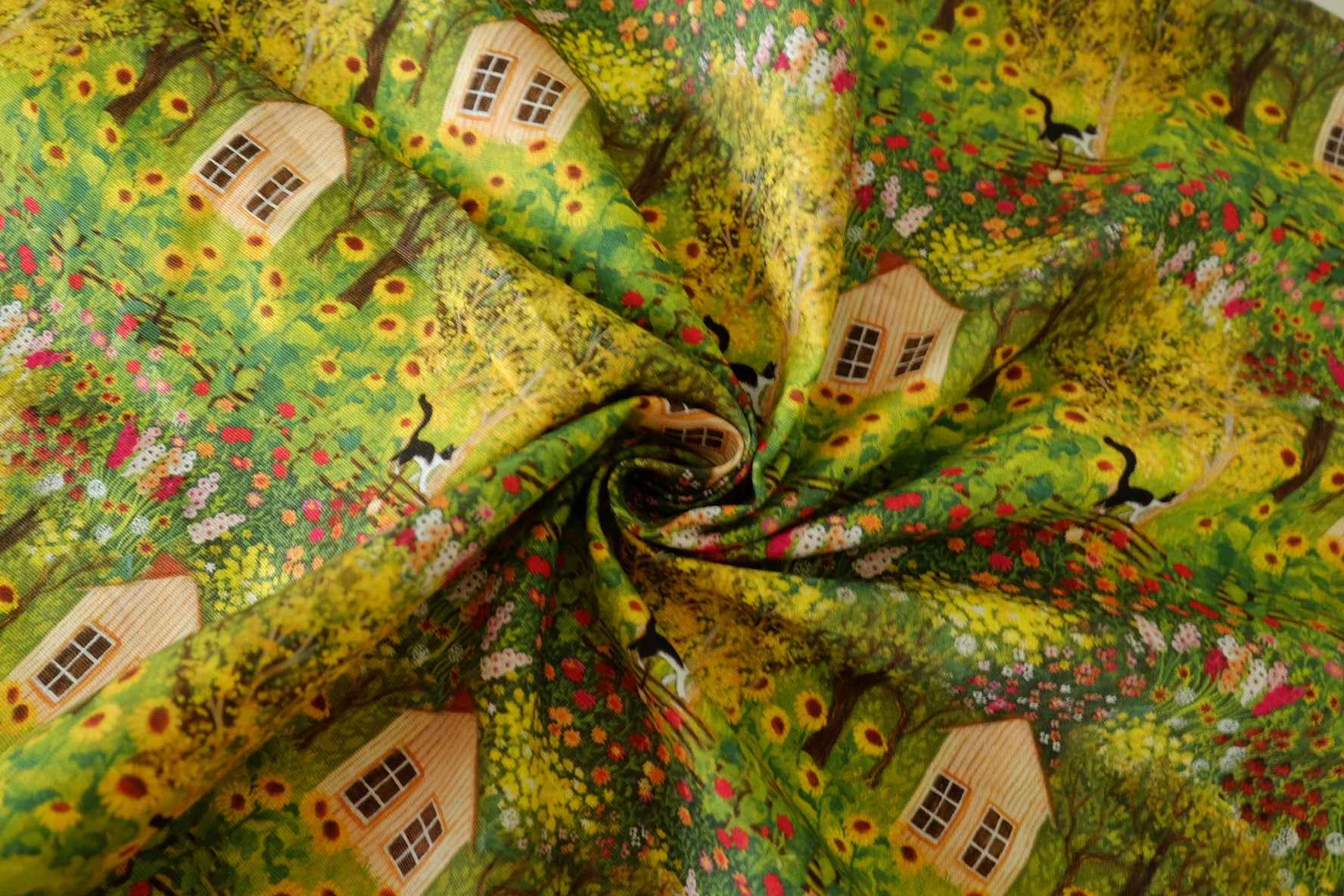 Garden Cottage Cotton Canvas Fabric – 1.4 yd