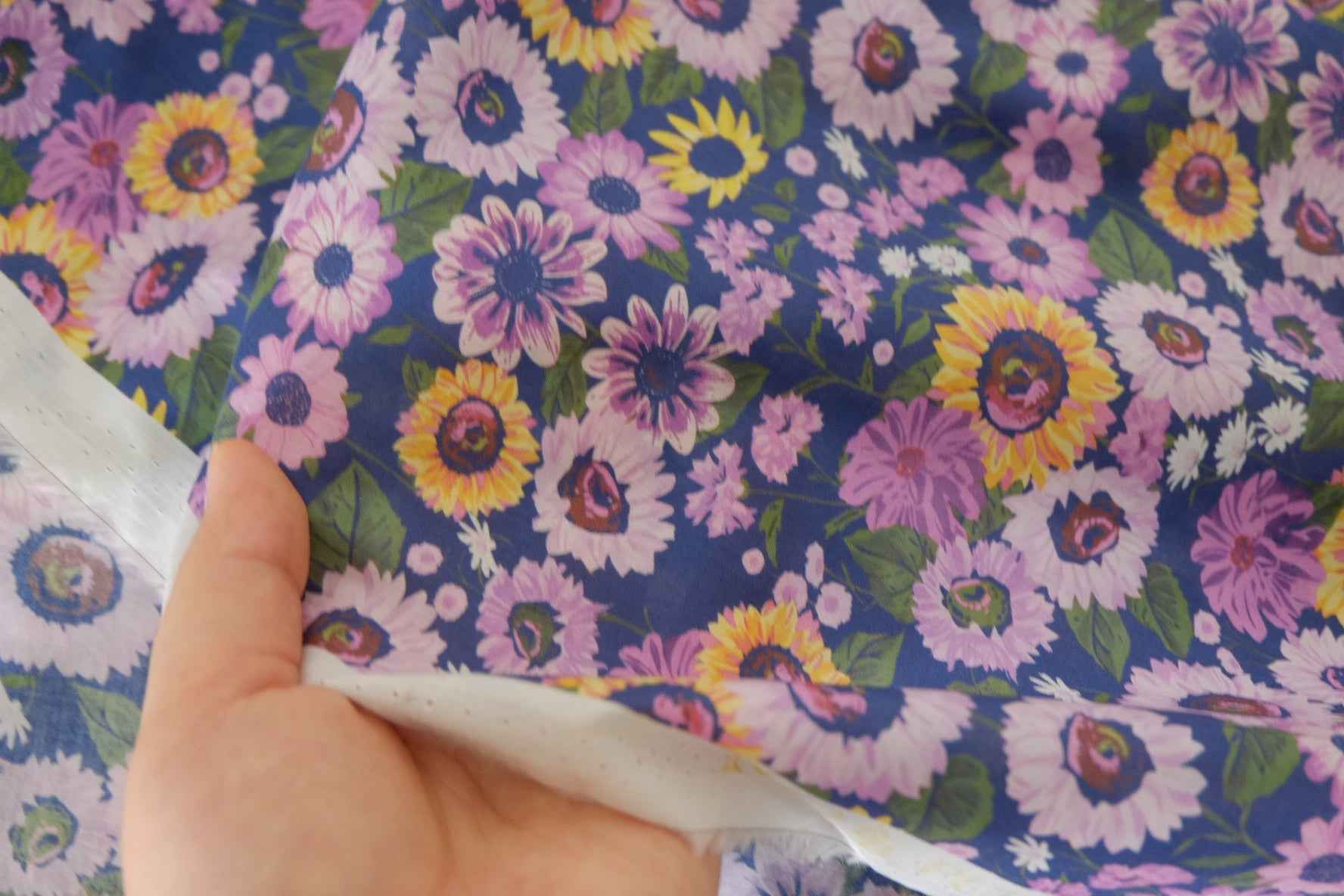 Purple Wildflower Cotton Lawn Fabric – 2.6 yd