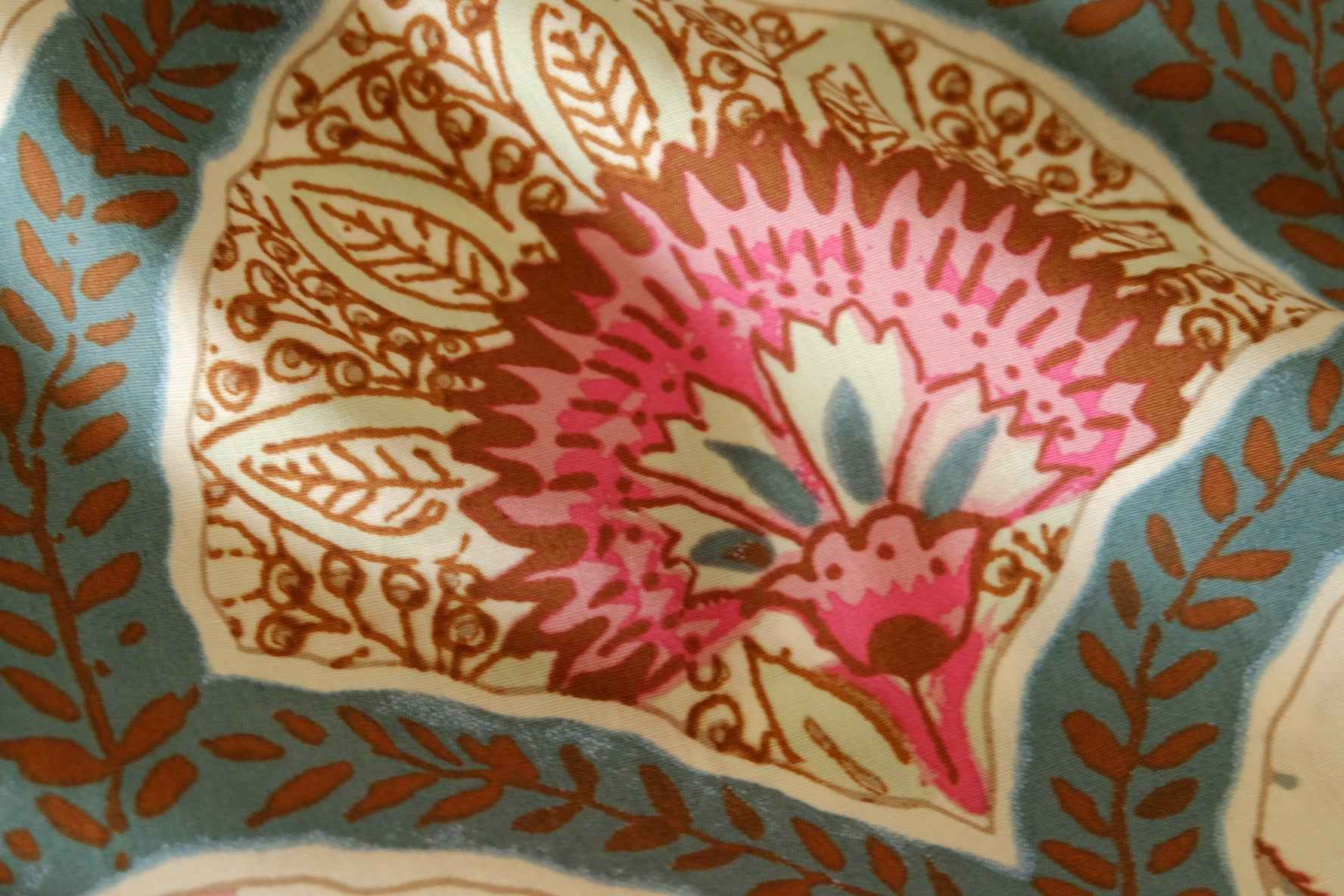 Vintage Fan Floral 60s Cotton Poplin Fabric – 2.2 Yards