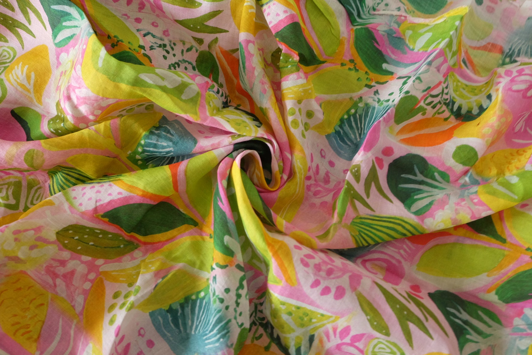 Tropical Garden Print Pure Ramie – 1.97 yd
