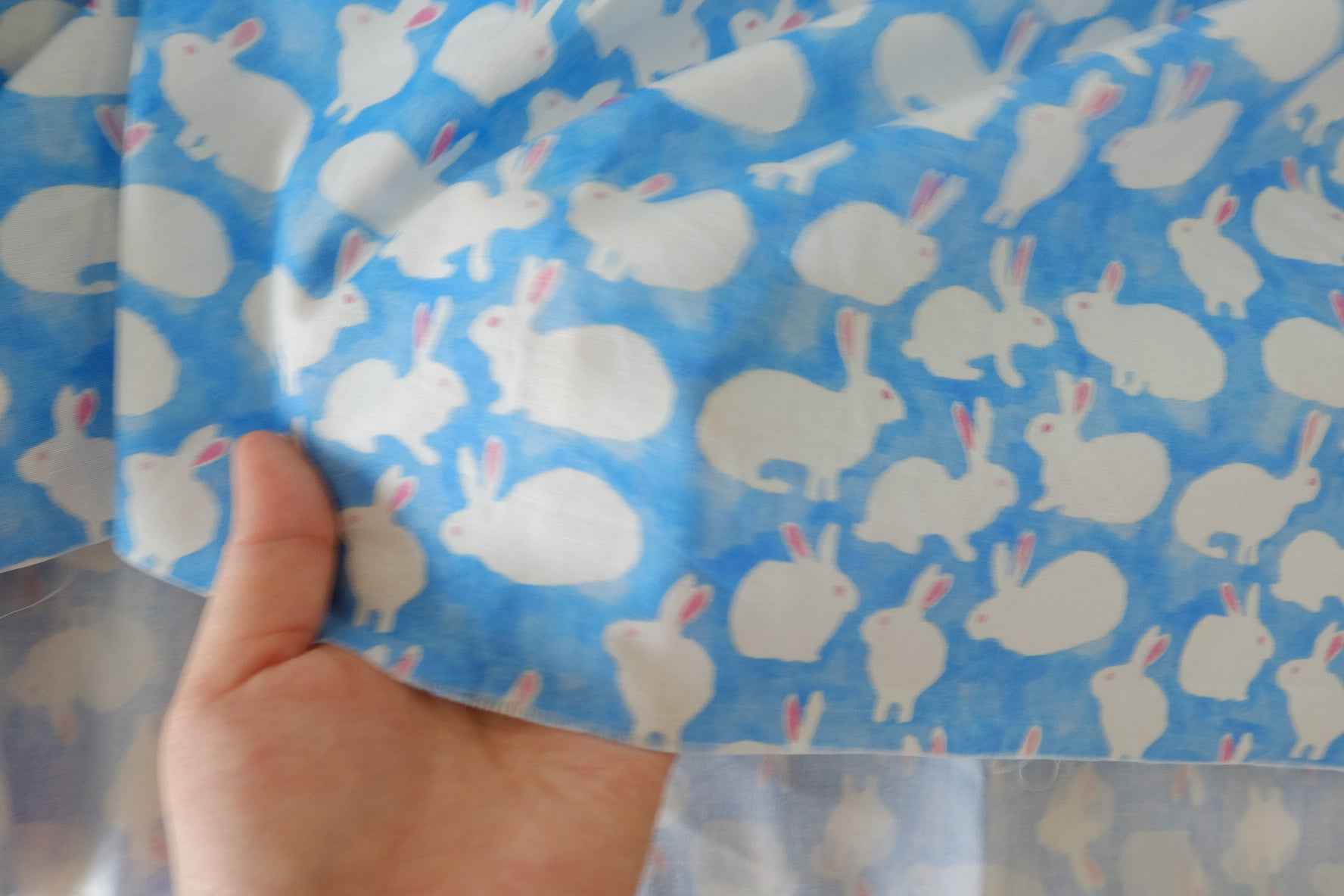 Blue Bunny 60s Cotton Poplin Fabric – 2.2 yd