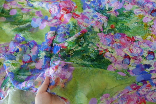Watercolor Garden Ramie Cotton Fabric – 4.4 yd