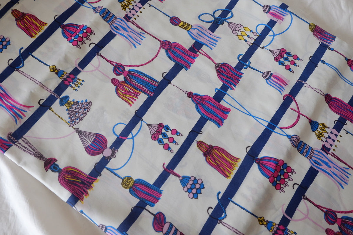 Colorful Tassel & Ribbon Print Cotton Lawn – 2.19 yd