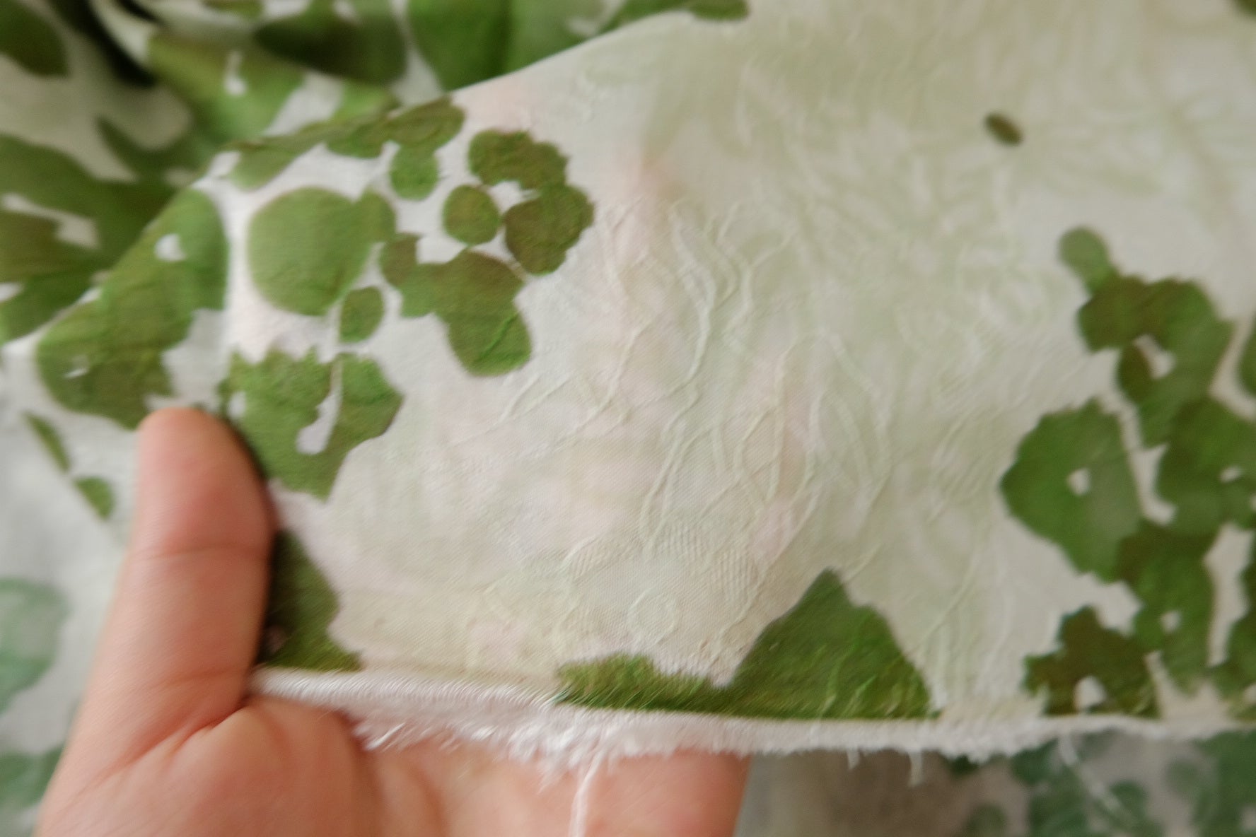 Floating Duckweed Tencel-Nylon Jacquard Fabric — 3.28 yd