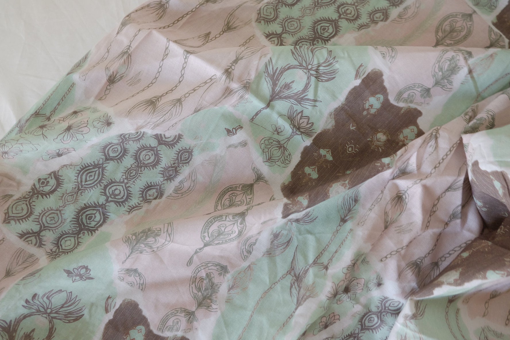 Vintage Floral 80s Cotton Poplin Fabric – 3.6 yd