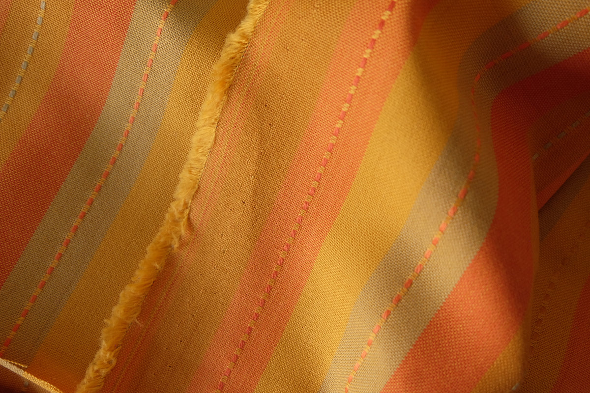 Golden Sunset Yarn-Dyed Striped Cotton Jacquard – 1.64 yd