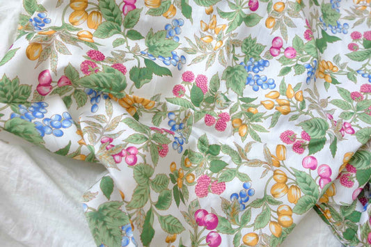 Silky Berry Garden Cotton Sateen Fabric — 2.19 yd