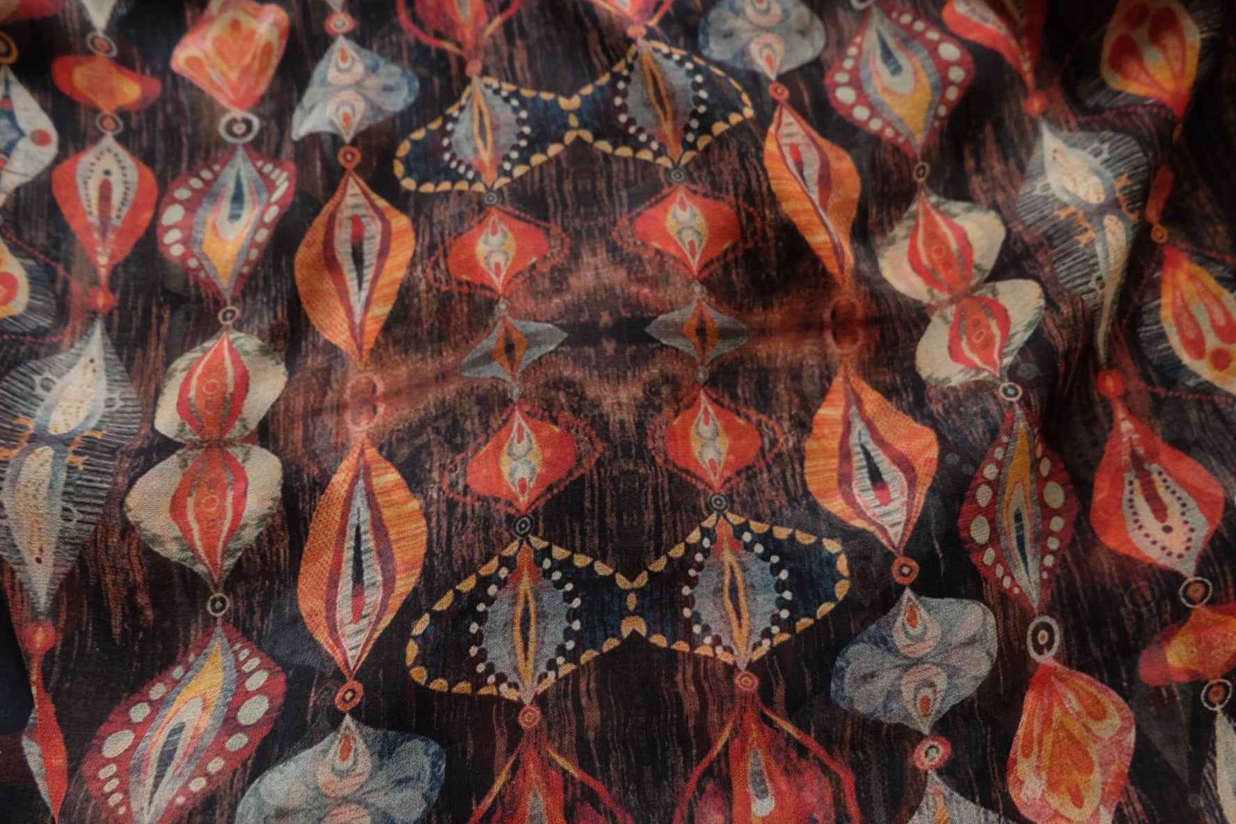 100% Mulberry Silk Georgette – Lightweight Designer Deadstock, Approx. 3 m Total - BUBBO