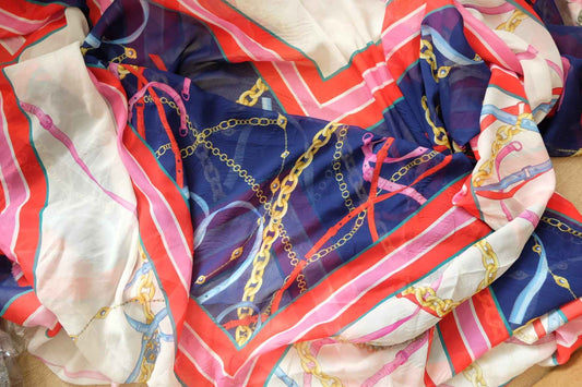 100% Mulberry Silk Georgette – Luxury Designer Deadstock, Approx. 3.25 Yards - BUBBO